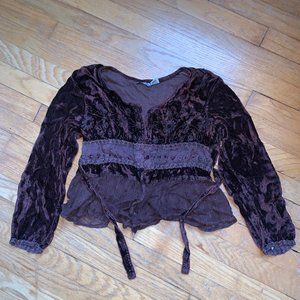 Purple Velvet pixie fairy sweater